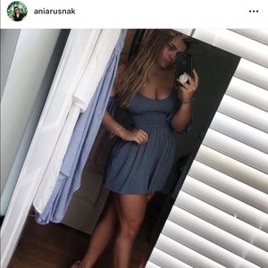 FOLLOW MY INSTA. selling this blue romper